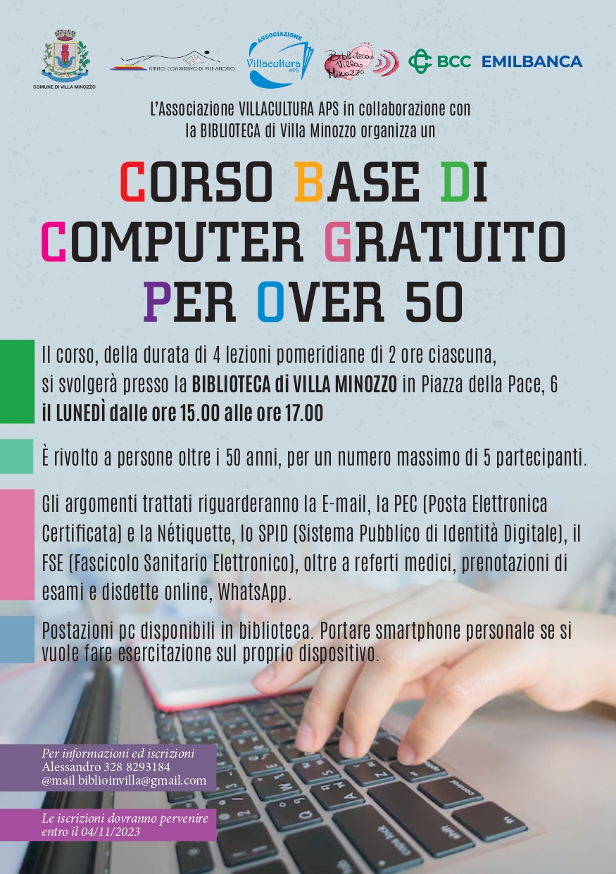 Corso base di computer per over 50